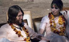 John and Cynthia Lennon in India, 1968