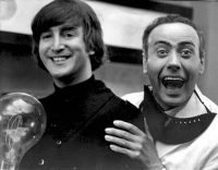 John Lennon with Victor Spinetti in Help!, 1965