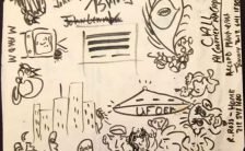 John Lennon's doodles for the Walls And Bridges cover, 1974