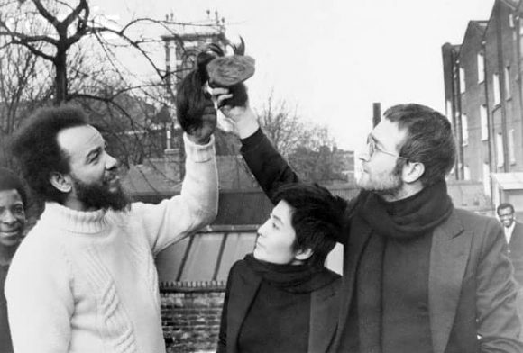 John Lennon, Yoko Ono and Michael X, 4 February 1970