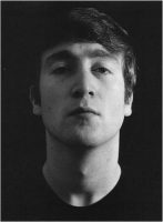 John Lennon in Stuart Sutcliffe's art studio at Astrid Kirchherr's house, 1962