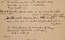 Paul McCartney's handwritten lyrics for Fixing A Hole