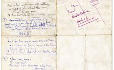 Paul McCartney's handwritten lyrics for For No One