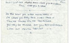 Lyrics for Helter Skelter, transcribed by Mal Evans