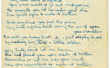 Paul McCartney's handwritten lyrics for Hey Jude