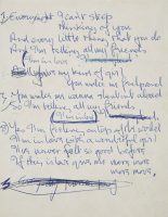 Paul McCartney's handwritten lyrics for I'm In Love