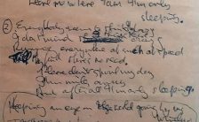 John Lennon's handwritten lyrics for I'm Only Sleeping, 1966