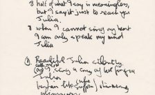 John Lennon's handwritten lyrics for Julia