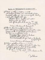 John Lennon's handwritten lyrics for Lucy In The Sky With Diamonds