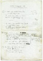 Paul McCartney’s handwritten lyrics for Arrow Through Me