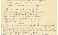 Paul McCartney's handwritten lyrics for Band On The Run