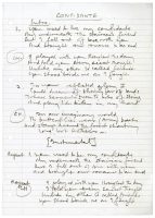 Paul McCartney's handwritten lyrics for Confidante