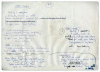 Paul McCartney's handwritten lyrics for Here Today