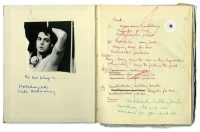 Paul McCartney's handwritten lyrics for Junk