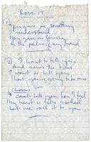 Paul McCartney's handwritten lyrics for Let Me Roll It