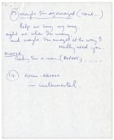 Paul McCartney's handwritten lyrics for Maybe I'm Amazed