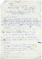 Paul McCartney's handwritten lyrics for Mull Of Kintyre