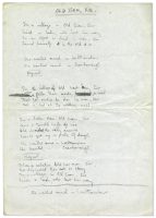 Paul McCartney's handwritten lyrics for Old Siam, Sir