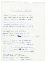 Paul McCartney's handwritten lyrics for Once Upon A Long Ago