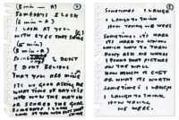 Paul McCartney's handwritten lyrics for Somedays