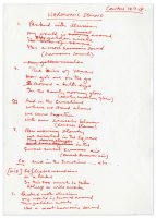 Paul McCartney's handwritten lyrics for The Kiss Of Venus