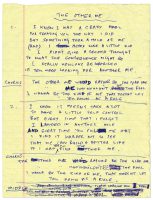 Paul McCartney's handwritten lyrics for The Other Me