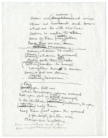 Paul McCartney's handwritten lyrics for Women And Wives