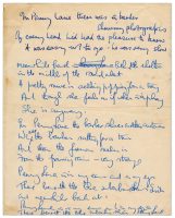 Paul McCartney's handwritten lyrics for Penny Lane