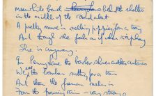 Paul McCartney's handwritten lyrics for Penny Lane