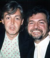 Paul McCartney with Mersey Beat founder Bill Harry
