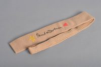 Harvie & Hudson tie signed by Sir Paul McCartney, 2012