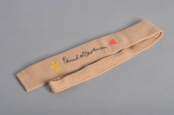 Harvie & Hudson tie signed by Sir Paul McCartney, 2012