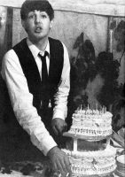 Paul McCartney on his 21st birthday, 28 June 1963