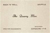 The Quarrymen's business card, 1950s