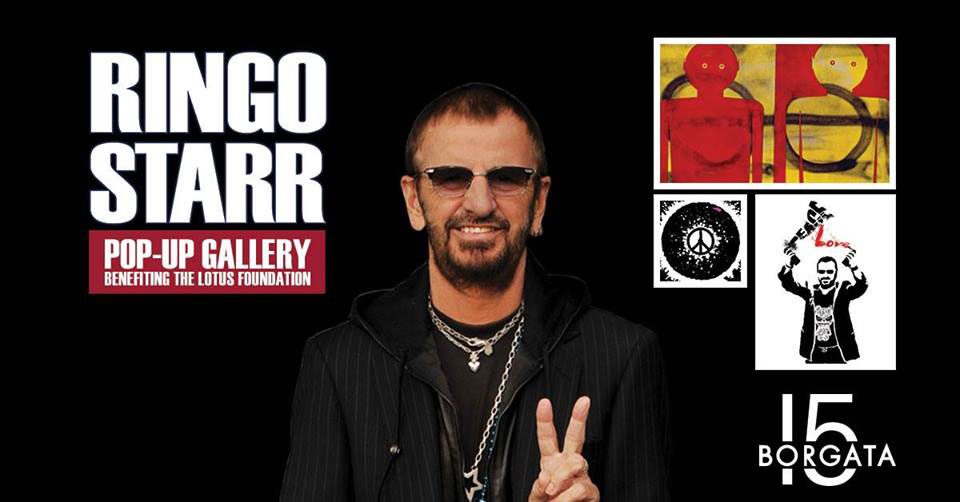 Poster for Ringo Starr's popup art gallery at the Borgata, Atlantic City, 2018