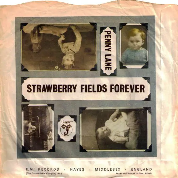 Penny Lane/Strawberry Fields Forever single artwork - United Kingdom