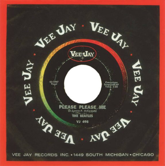 Please Please Me single artwork (Vee Jay) - USA